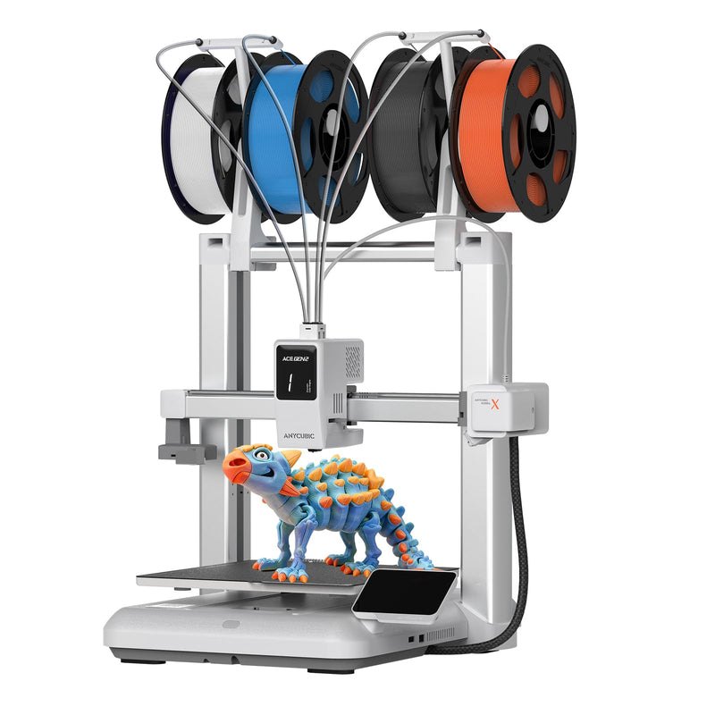 Anycubic Kobra X Multicolor 3D Printer – AI Camera, Auto-Leveling, 19-Color Printing, 600mm/s Speed